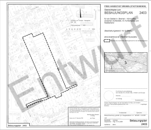 Bebauungsplan aufrufen - Bitte beachten Sie die Ladezeit. Die Plangröße kann mehrere MB sein.